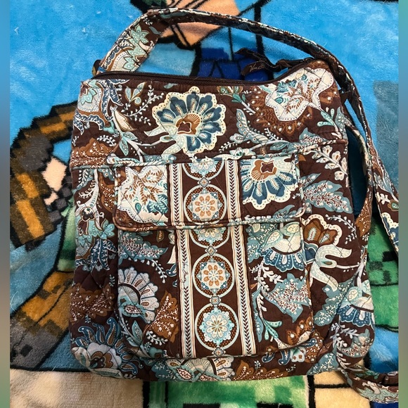 VINTAGE Y2K RETIRED BLUE PAISLEY VERA BRADLEY CROSSBODY - Picture 5 of 6